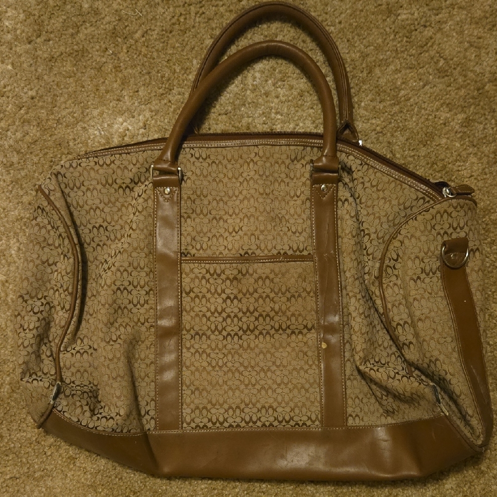 Coach Brown Signature Travel Bag